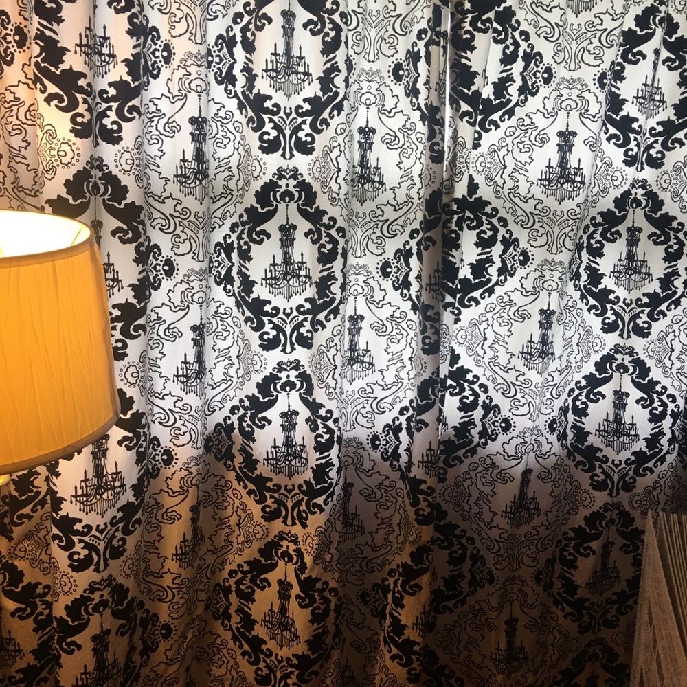 Damask curtains